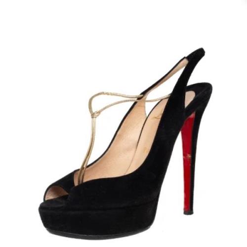 Christian Louboutin Pre-owned Pre-owned Mocka klackskor Black, Dam