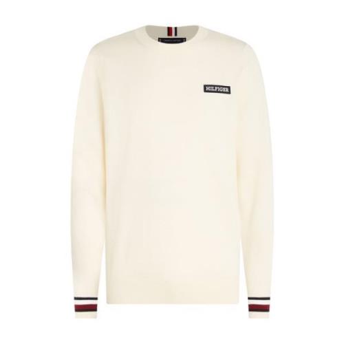 Tommy Hilfiger Vita Tröjor för Män White, Herr