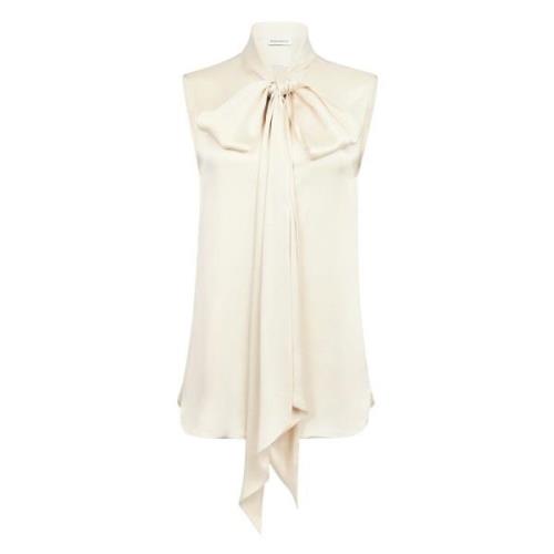 Nina Ricci Champagne Ärmlös Top Beige, Dam