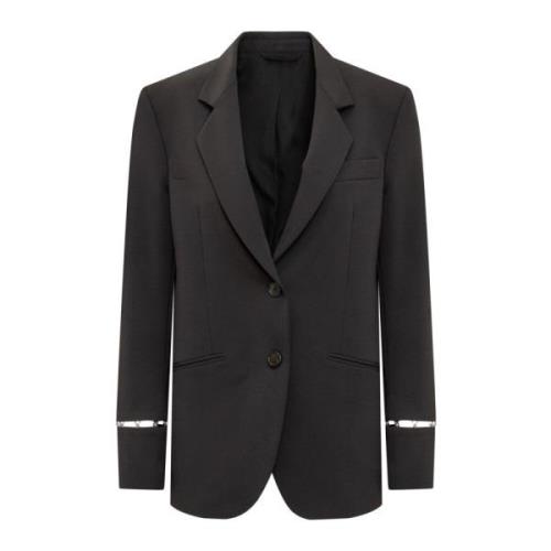 Del Core Svart Blazer med Cut-Out Detalj Black, Dam