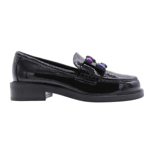 Brù Milano Stiliga Unimak Mocassin Loafers Black, Dam