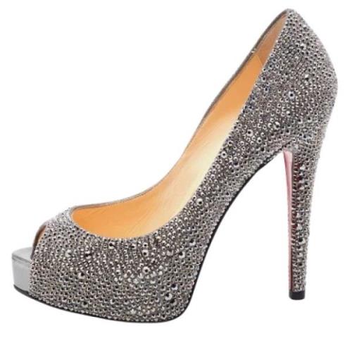 Christian Louboutin Pre-owned Pre-owned Mocka klackskor Gray, Dam