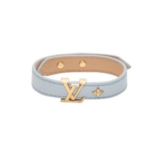 Louis Vuitton Vintage Pre-owned Laeder armband Blue, Dam