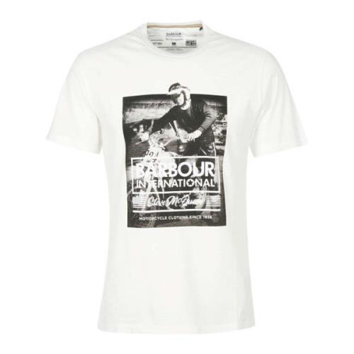 Barbour Vita T-shirts White, Herr