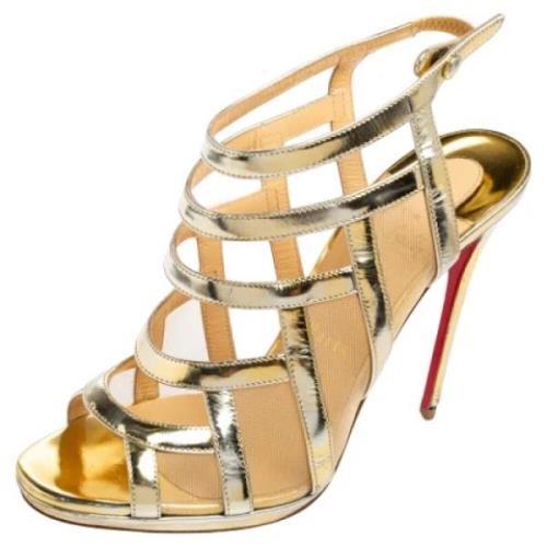 Christian Louboutin Pre-owned Pre-owned Laeder sandaler Yellow, Dam