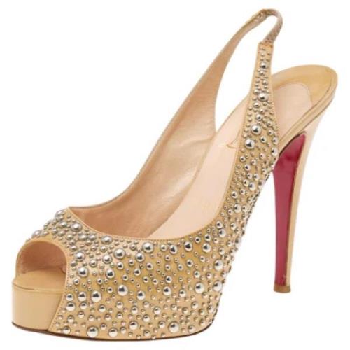 Christian Louboutin Pre-owned Pre-owned Laeder sandaler Beige, Dam