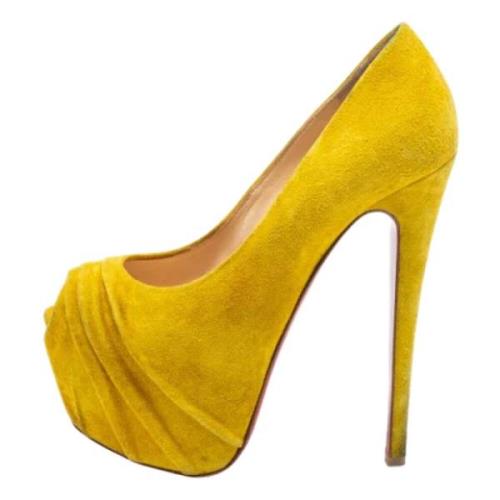 Christian Louboutin Pre-owned Pre-owned Mocka klackskor Yellow, Dam