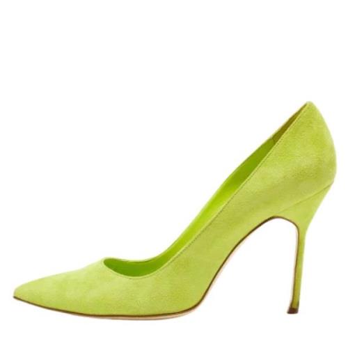 Manolo Blahnik Pre-owned Pre-owned Mocka klackskor Green, Dam