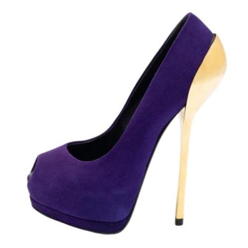 Giuseppe Zanotti Pre-owned Pre-owned Mocka klackskor Purple, Dam