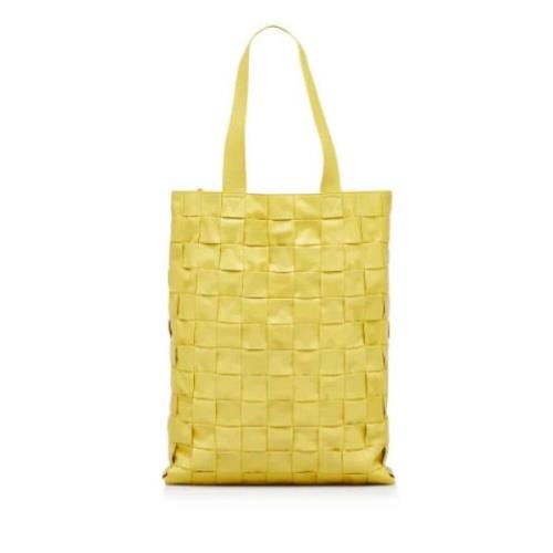 Bottega Veneta Vintage Pre-owned Laeder handvskor Yellow, Dam