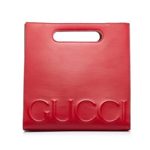 Gucci Vintage Pre-owned Laeder totevskor Red, Dam