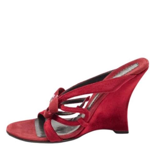 Casadei Pre-owned Pre-owned Mocka sandaler Red, Dam