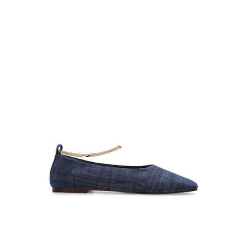 Maria Luca Augusta denim balettlägenheter Blue, Dam