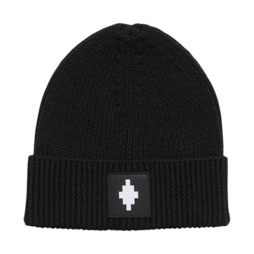 Marcelo Burlon Cross Patch Beanie Svart Black, Herr