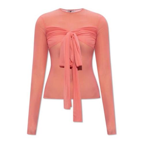 Blumarine Genomskinlig topp Pink, Dam