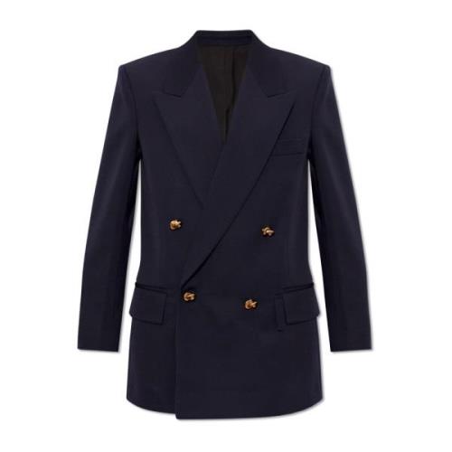 Bottega Veneta Dubbelknäppt blazer Blue, Dam