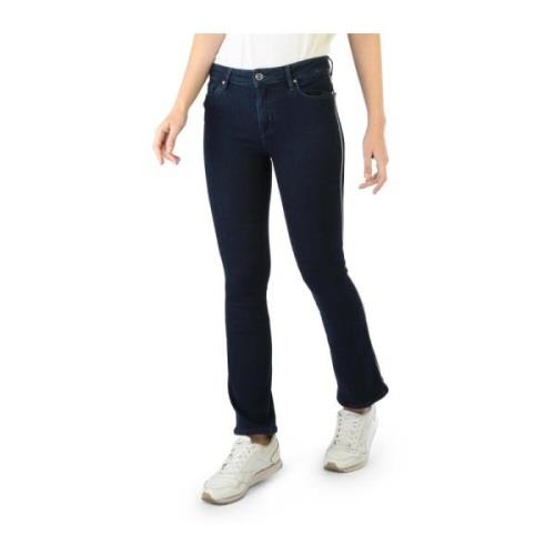 Tommy Hilfiger Applikerade Skinny Jeans med Synlig Logotyp Blue, Dam
