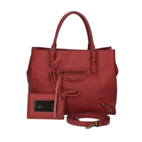 Balenciaga Vintage Pre-owned Läder totevskor Red, Dam