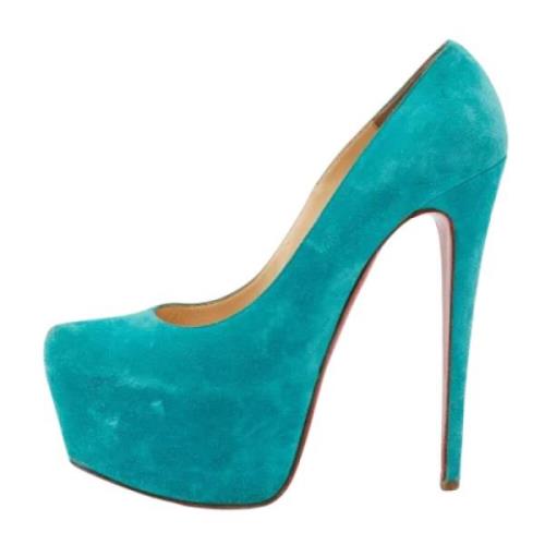 Christian Louboutin Pre-owned Pre-owned Mocka klackskor Blue, Dam