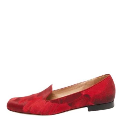 Valentino Vintage Pre-owned Satin lgskor Red, Dam