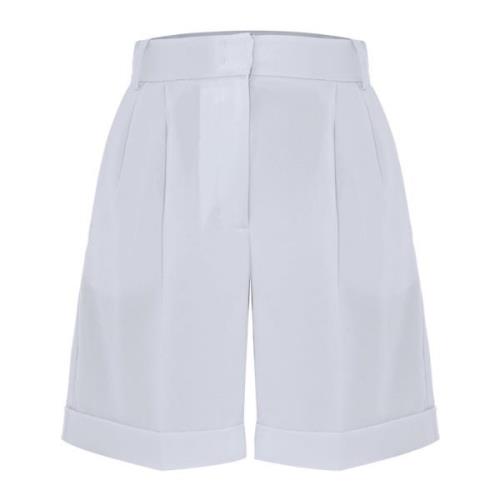 Kocca Trendiga högmidjade shorts med veck White, Dam