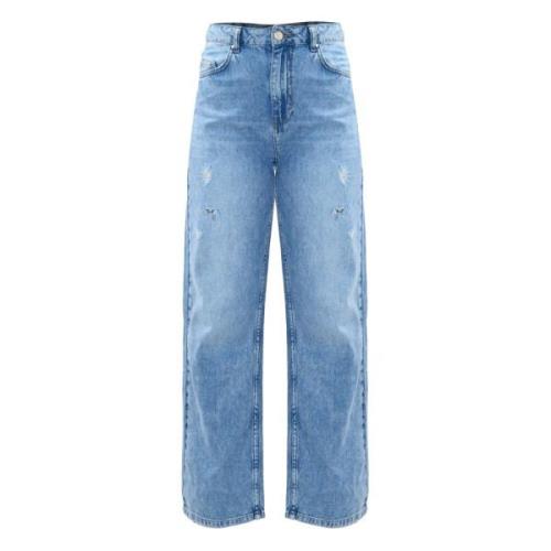 Kocca Trendiga Slitna Jeans Blue, Dam