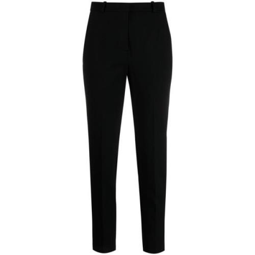 Pinko Svarta höga byxor med cropped längd Black, Dam