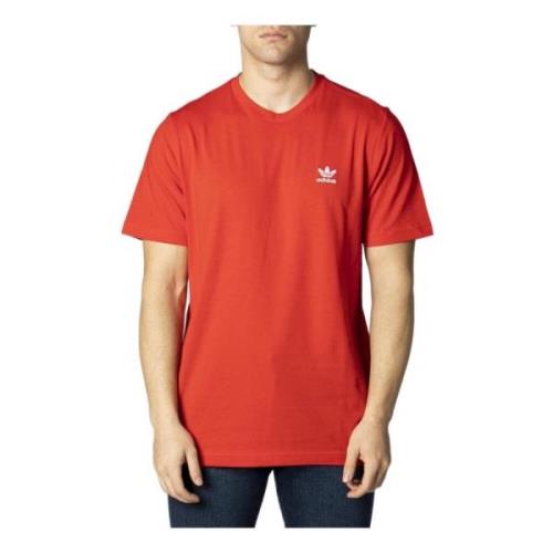 Adidas Röd kortärmad rund hals T-shirt Red, Herr