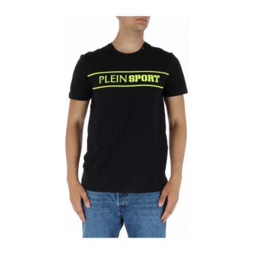 Plein Sport Svart Tryckt Kortärmad T-shirt Black, Herr