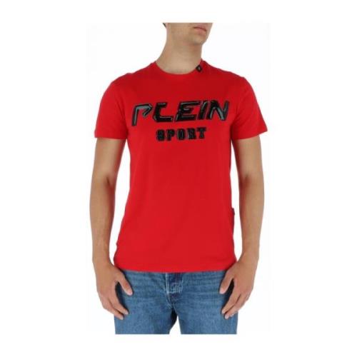 Plein Sport Röd Tryckt Kortärmad T-shirt Red, Herr