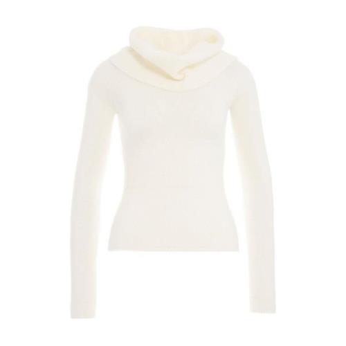 Liu Jo Mysig Vit Stickad Tröja Aw23 White, Dam