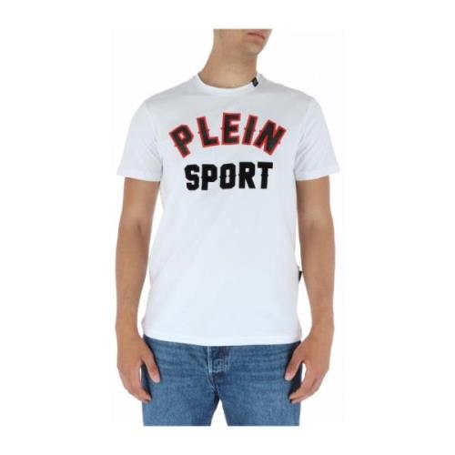 Plein Sport Vit Tryckt T-shirt White, Herr