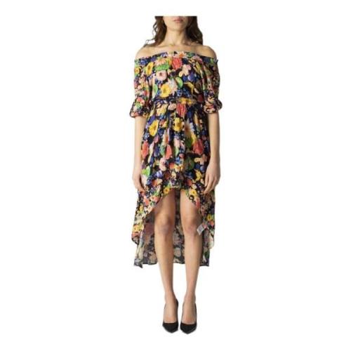 Desigual Blommig 3/4 Ärmklänning Multicolor, Dam