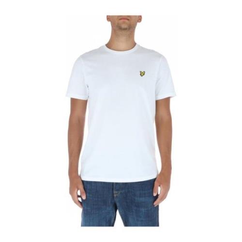 Lyle & Scott Vit Tryckt T-shirt för Män White, Herr