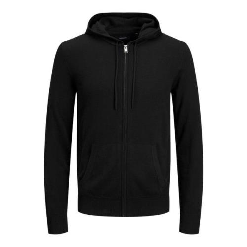 Jack & Jones Svart herrhoodie Black, Herr