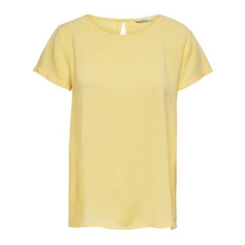 Only Gul kortärmad dam T-shirt Yellow, Dam