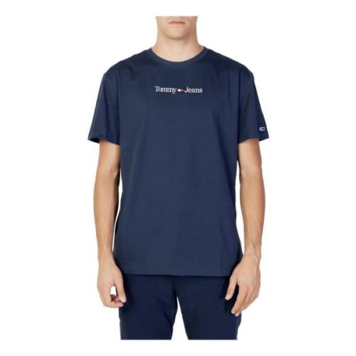 Tommy Jeans Blå Enfärgad Kortärmad T-shirt Blue, Herr