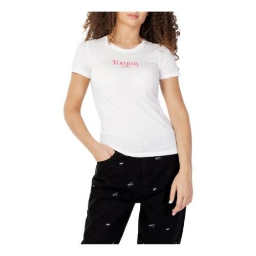 Tommy Jeans Vit Tryckt T-shirt från Tommy Hilfiger Jeans White, Dam