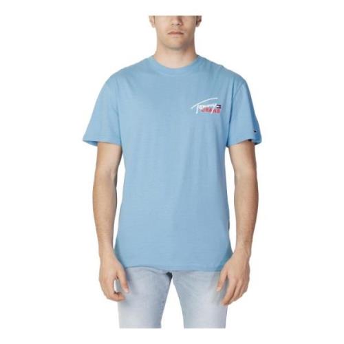 Tommy Jeans Herr Ekologisk Bomull Kortärmad T-shirt Blue, Herr