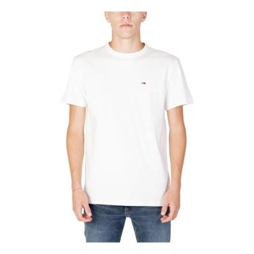Tommy Jeans Vit enfärgad kortärmad T-shirt White, Herr