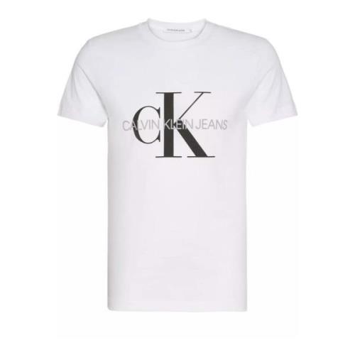 Calvin Klein Jeans Vit Print Herr T-shirt White, Herr