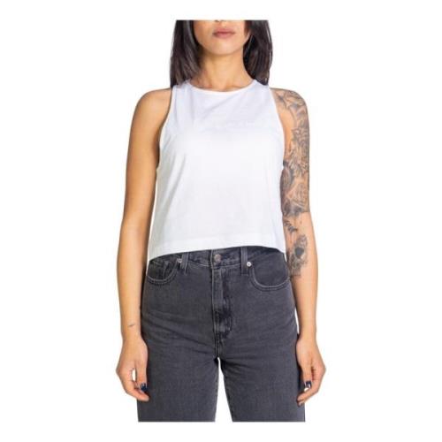 Calvin Klein Jeans Vit Ärmelös Tanktopp för Kvinnor White, Dam