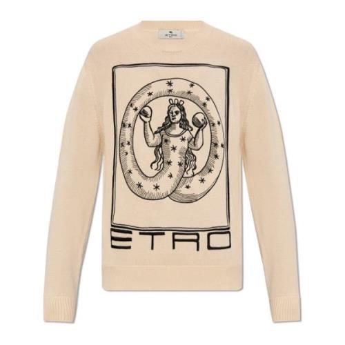 Etro Bomullströja Beige, Herr