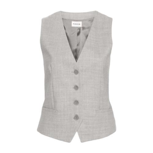 P.a.r.o.s.h. Stilfull Gilet för Män Gray, Dam