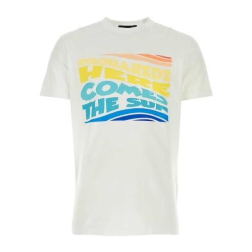 Dsquared2 Vit bomull T-shirt White, Herr