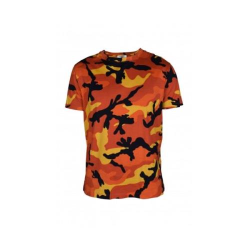 Valentino Garavani Camo Print T-Shirt Orange, Herr