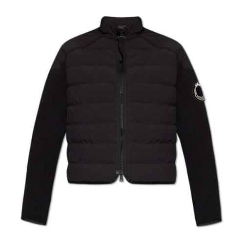 Moncler Kofta med dun fram Black, Dam