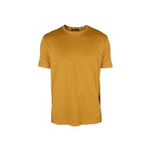 Loro Piana Senapsgul Bomull T-shirt Yellow, Herr