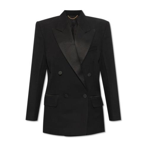 Victoria Beckham Blazer med spetsiga slag Black, Dam