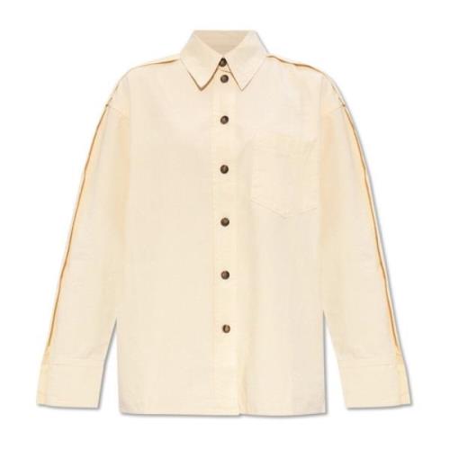 Victoria Beckham Oversize skjorta Beige, Dam